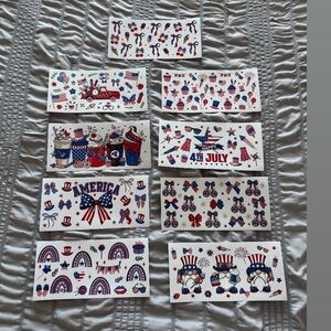Patriotic Themed UVDTF Stickers
